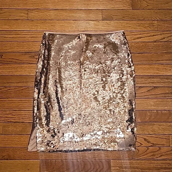 Gold sequin skirt from Express. Size medium.